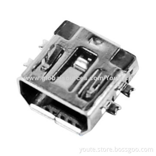 Mini USB 5P Female Connector, SMT Short AB Type, Sinking-board Type